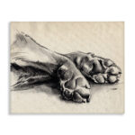 Dog Paw Charcoal Design Minimal Tan Black by Jennifer Paxton Parker - Graphic Art Print - Image 8