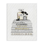 Fashion Designer Makeup Bookstack White Gold' Textual Art - Image 8