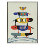 Keaundrea Skate Dog by Rachel Lee - Floater Frame Painting Print on Canvas - Image 7