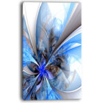 " Symmetrical Large Blue Fractal Flower " - Image 3