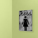 " Hers Distressed Bathroom Sign " - Image 6
