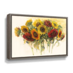 Gathering Sunflowers by Carol Rowan Painting on Canvas - Image 5