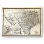 " Vintage Map Texas I " - Image 5