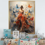 Butterfly And Woman Dance I - Butterfly Wall Art - Image 6