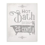 " Grey And White Hot Bath Tub Vintage Sign " by Daphne Polselli - Image 7