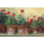 " Kathleens Geraniums " by Carol Rowan Painting Print - Image 5