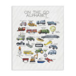 Sevier Watercolor on the Go Transportation Alphabet Kids Wall Décor - Image 8