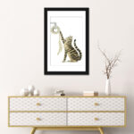 " Tabby Cat And Toilet Paper " by Alexey Dmitrievich Shmyrov Painting Print - Image 3