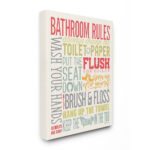 " Bathroom Rules Coral Green Gray And Blue Colorful " by Stephanie Workman Marrott - Image 3