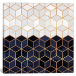 " White And Navy Cubes " by Elisabeth Fredriksson - Image 2