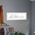 No Selfies in the Bathroom Framed Wall Art for Living Room, Home Wall Decor Print by Lori Deiter - Image 5