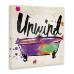 'Unwind Rainbow Colors Icon Bath' Painting Print on Canvas - Image 8