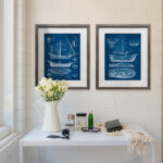 " Antique Ship Blueprint I " 2 - Pieces - Image 7