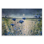 Blooming Blue Flowers Night Moon Giclee Art By Jennifer Taylor Art - Image 8