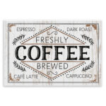 Rustic Fresh Brew Coffee Sign Autumn Charm by Jennifer Pugh - Graphic Art Print - Image 8