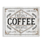Rustic Fresh Brew Coffee Sign Autumn Charm by Jennifer Pugh - Graphic Art Print - Image 8