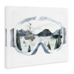 Ski Mountain Reflection In Sports Goggles Winter Forest Oversized Wall Plaque Art By Ziwei Li - Image 8