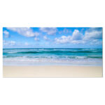 Serene Blue Tropical Beach - Wrapped Canvas Photograph - Image 5