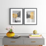 Baskerville " Adjacent Shapes I " 2 - Pieces Painting Print - Image 6