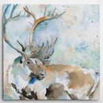 " Caribou On Blue " by Carol Robinson - Image 5