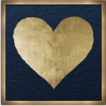 " Fashion And Glam Ever After Blue And Gold Hearts " - Image 2