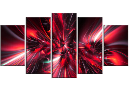 ” Red Implosion ” 5 – Pieces - Chic Decora