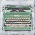 " Vintage Typewriter II " by Ethan Harper Painting Print - Image 3