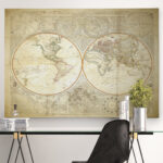 " Vintage World Map II " - Image 6