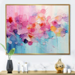 Gazley Pink Blue Pastel Patchwork - Abstract Collages Large Wall Art - Image 5