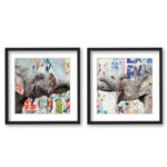 " Saddle Ink Elephant VI " by Tristan Scott 2 - Pieces - Image 6