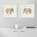" Boho Paisley Elephant I " by Danhui Nai 2 - Pieces - Image 4