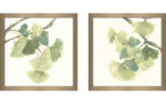 " Gingko Leaves I Light " 2 - Pieces - Image 3