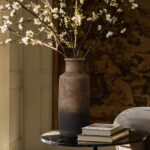 Brown Ombre Terracotta Narrow Inch Tall Vase - Image 8