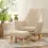 Tutti Bambini Jonah Rocking Chair and Footstool Set - Stone